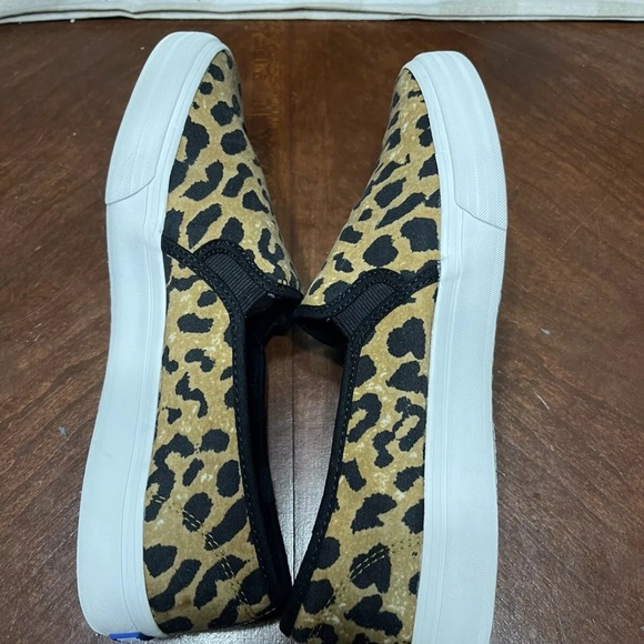 Keds Womens Double Decker Leopard Print Canvas Slip On Sneakers - Picture 8 of 12